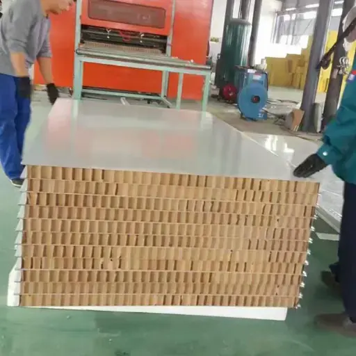 Paneles de papel para salas blancas en forma de panal